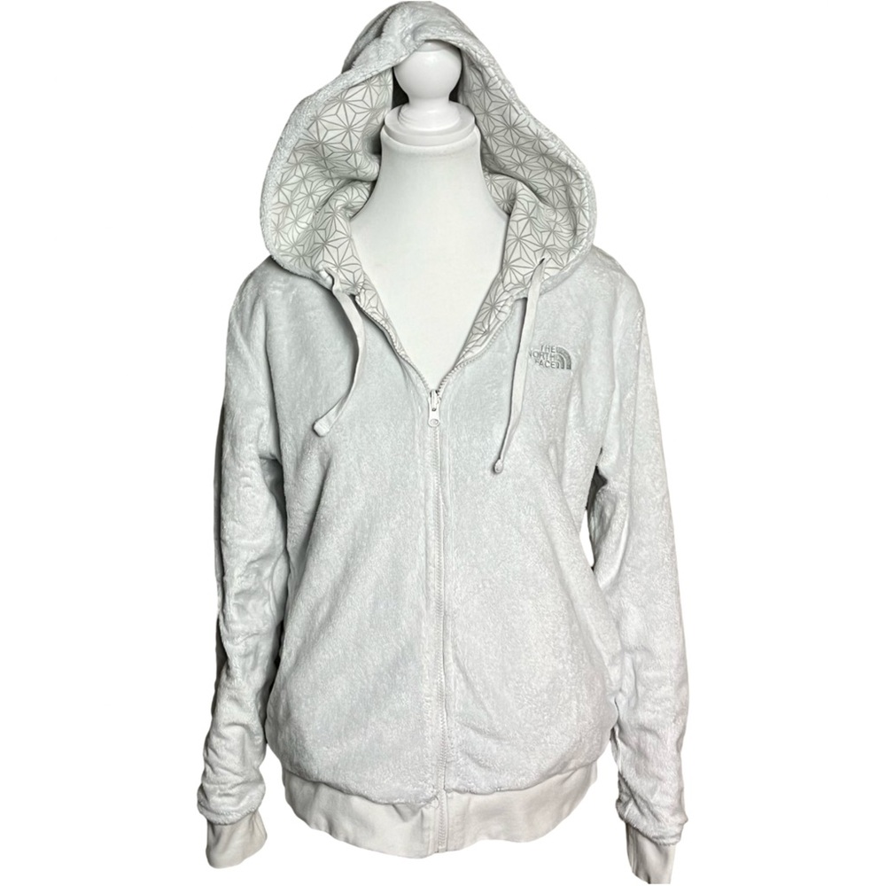 North Face Reversible Cotton Polar Fleece Hoodie Jacket Women’s Sz L Streetwear - Picture 5 of 11